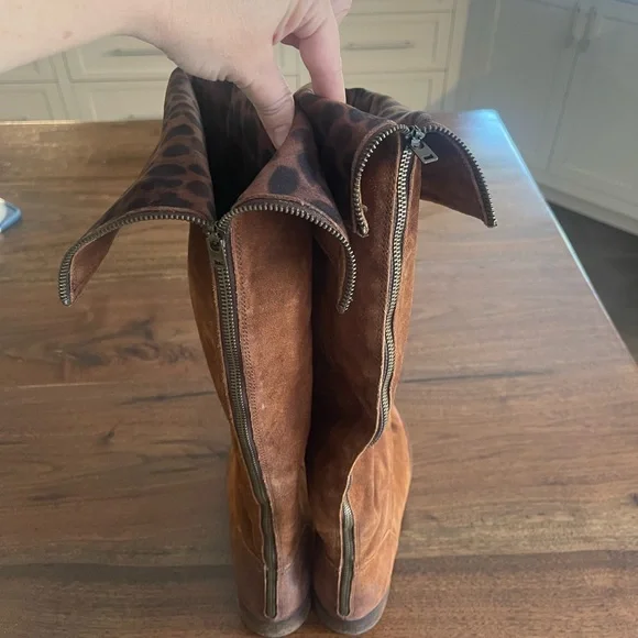 Born Brown Suede Knee-High Boots - Picture 3 of 4